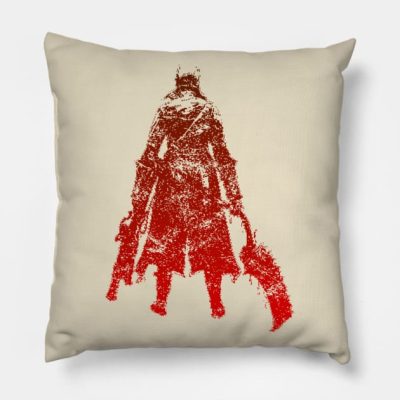Bloodborne Hunter Distressed Gradient Throw Pillow Official Bloodborne Merch