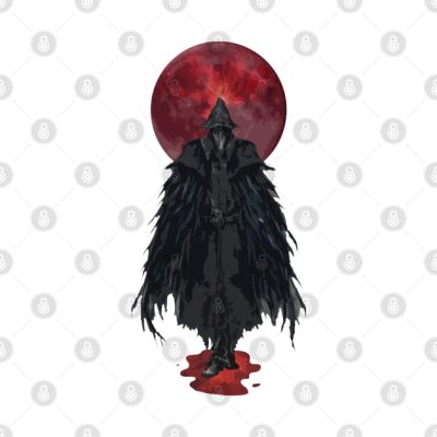 Hunter And Blood Moon Throw Pillow Official Bloodborne Merch