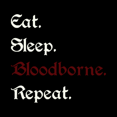 Eat Sleep Bloodborne Throw Pillow Official Bloodborne Merch
