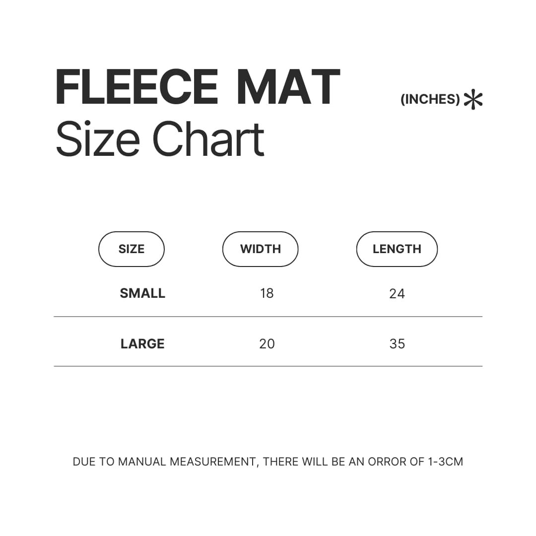 Fleece Mat Size Chart - Bloodborne Shop