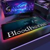 Large Gaming RGB Mouse pad Bloodborne LED Light Keyboard Desk Mat Gamer Accessories Colorful Glow Mousepad 12 - Bloodborne Shop
