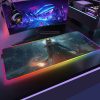 Large Gaming RGB Mouse pad Bloodborne LED Light Keyboard Desk Mat Gamer Accessories Colorful Glow Mousepad 5 - Bloodborne Shop