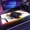 Large Gaming RGB Mouse pad Bloodborne LED Light Keyboard Desk Mat Gamer Accessories Colorful Glow Mousepad 8 - Bloodborne Shop