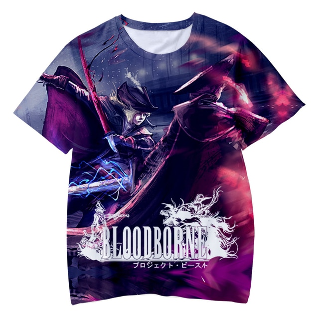 Summer Bloodborne Game 3D Print Fashion Oversized T-shirt